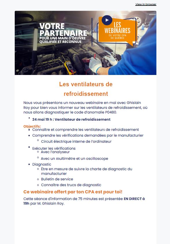 PDF - Webinaire - Ventilateur de refroidissement